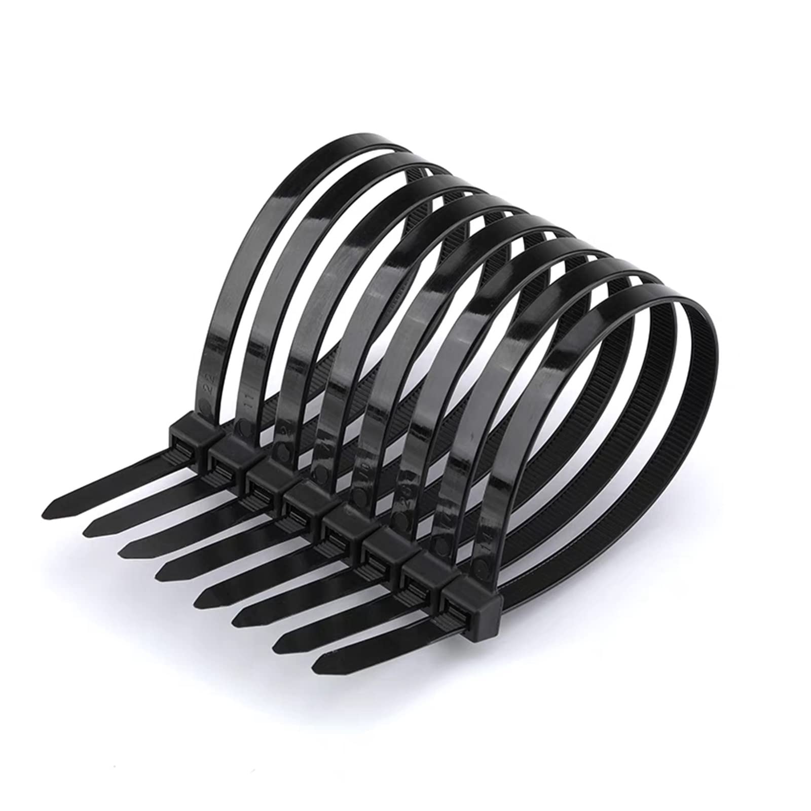 assortimento di Fascette per Cavi,Fascette per, Fascetta fermacavi in ​​Nylon di plastica autobloccante Fascetta fermacavi Nera 5x300 da 100 Pezzi(4x250 Width 2.6mm)