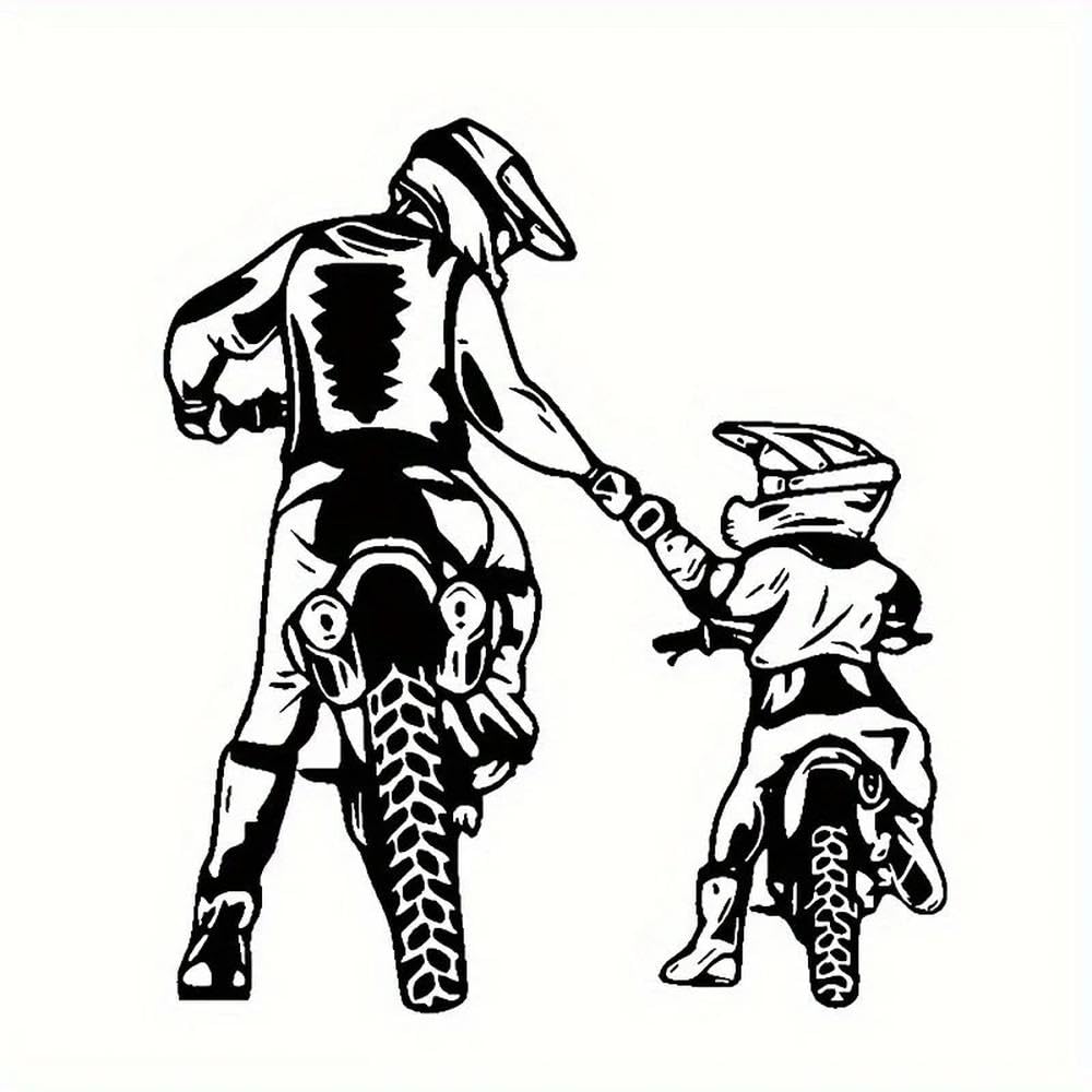 Motorcycle Rider Vinyl Decal for Cars Bikes Scooters Walls
