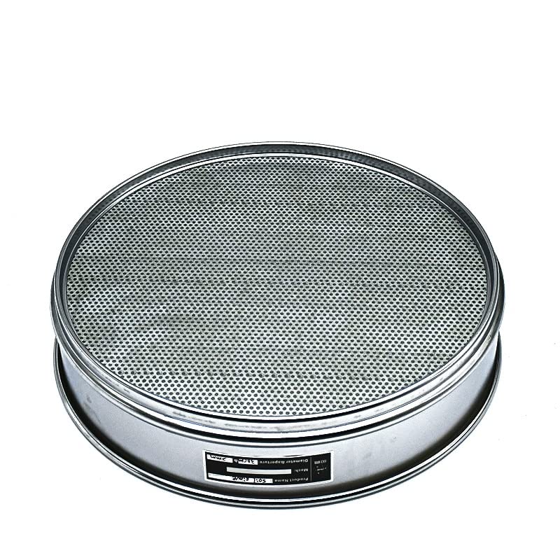 Sito o drobnych oczkach ze stali nierdzewnej, Lab Standard Test Sieve, Horticultural Soil Round Hole 304 Stainless Steel Diameter 30cm Aperture 1-40mm(Aperture 10 mm)
