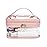 Double Layer Clear Cosmetic Bag Makeup Bag, Waterproof Travel Toiletry Bag, Transparent PVC Hair & Nail Accessories Pouch Beach Bag Organizer (Pink)