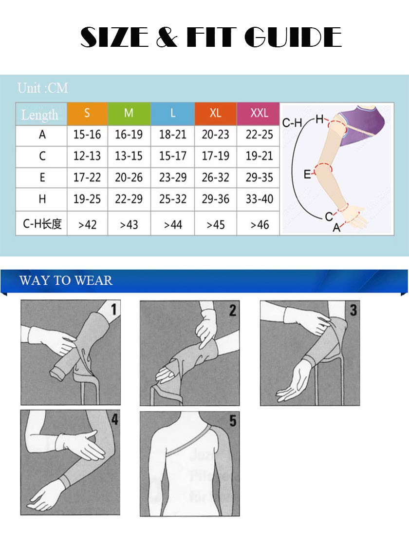 Guanto per Compressione Medica Guanto per Braccio Supporto per Gonfiore Linfedema Edema Mitt,Mano Sinistra,2XL