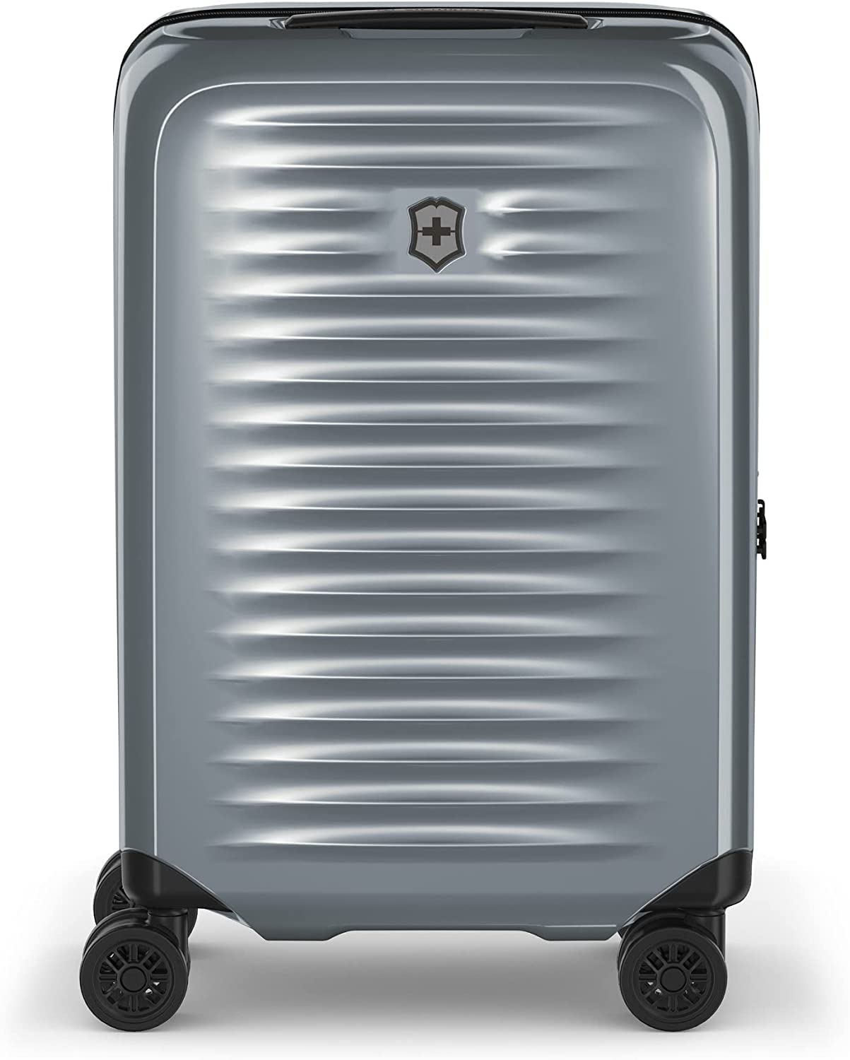 Swiss Designed Suitcase, Airox Frequent Flyer Hardside Carry-on Bag, Cabin Luggage, 34 litres, Silver, 612502 | Trolley Travel Bag-image-28