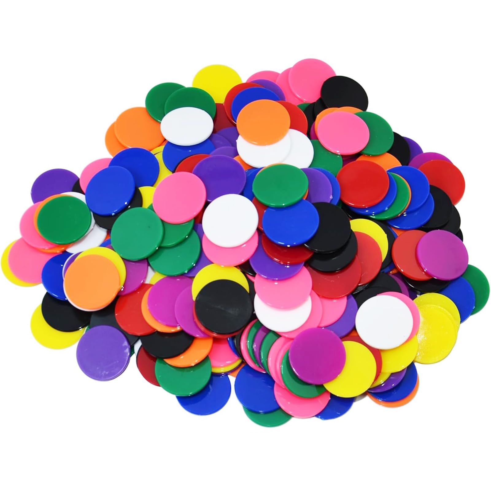 160 Stück Bingo Chips Set, Farbige Bingo, Plastikchips für Lernspiele, Wendeplättchen Mathe Rechenhilfe, für Mathe Üben Spielchips