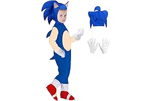 Kids Halloween Cartoon Sonic Costume Jumpsuit