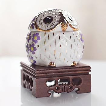 Amazon｜香炉 お香ホルダー 装飾 かわいい お香 渦巻き フクロウ