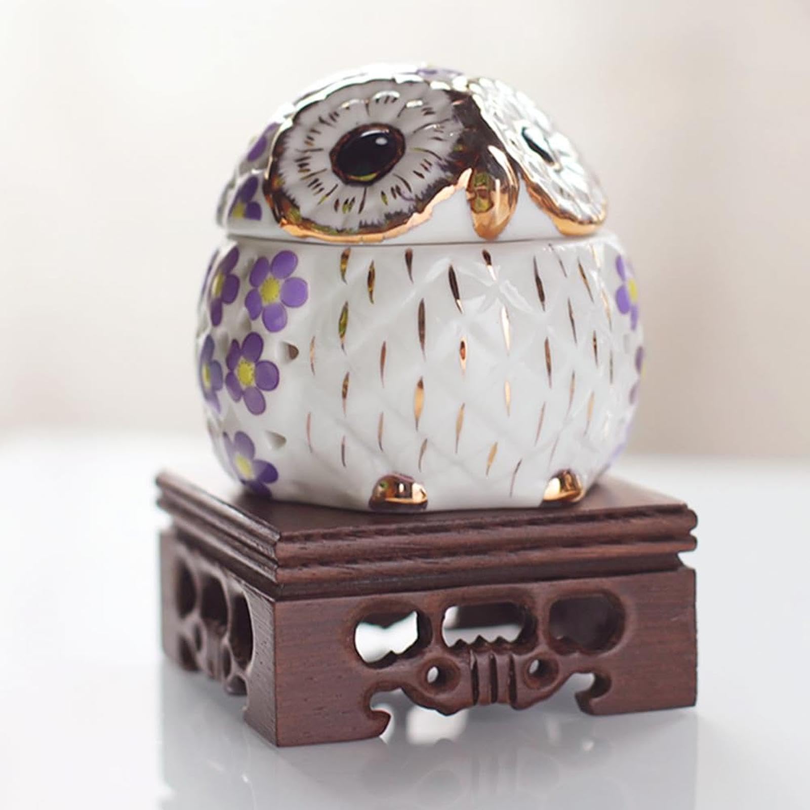 Amazon｜香炉 お香ホルダー 装飾 かわいい お香 渦巻き フクロウ 香