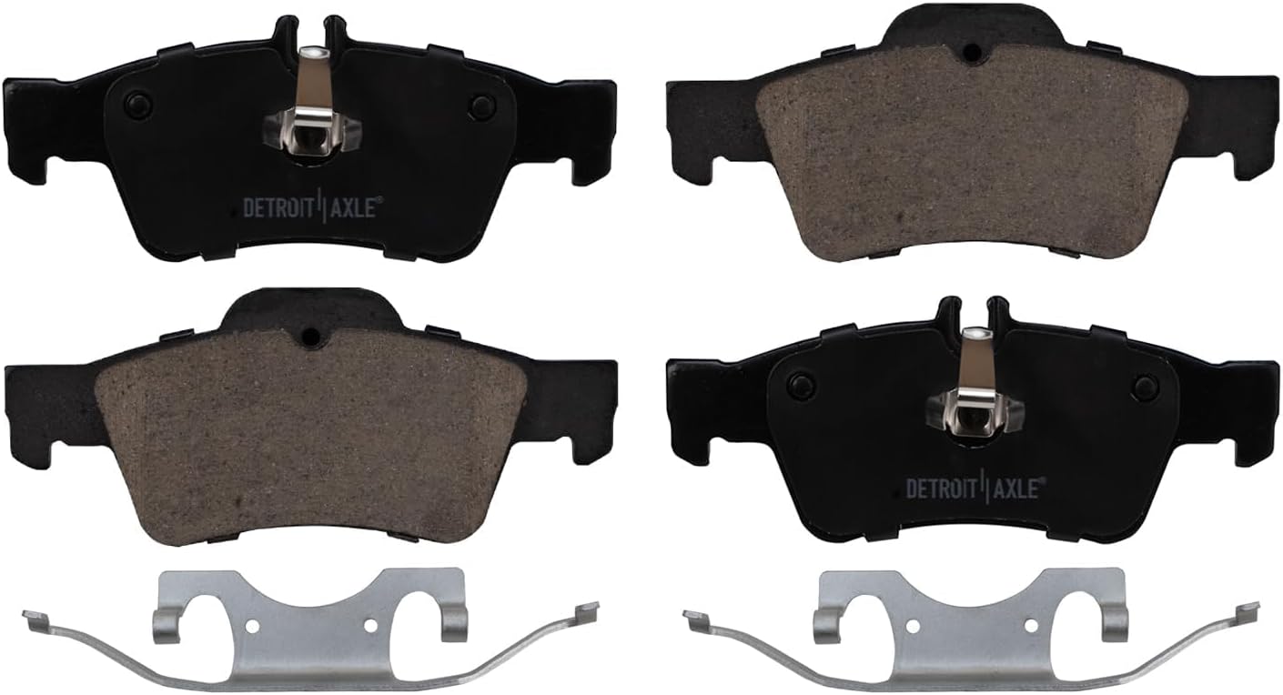 Detroit Axle - Brake Pads for Mercedes-Benz CL550 CL600 S350 S400 S550 S600 SL550 Front and Rear Ceramic Brake Pads with Hardware Kit Replacement