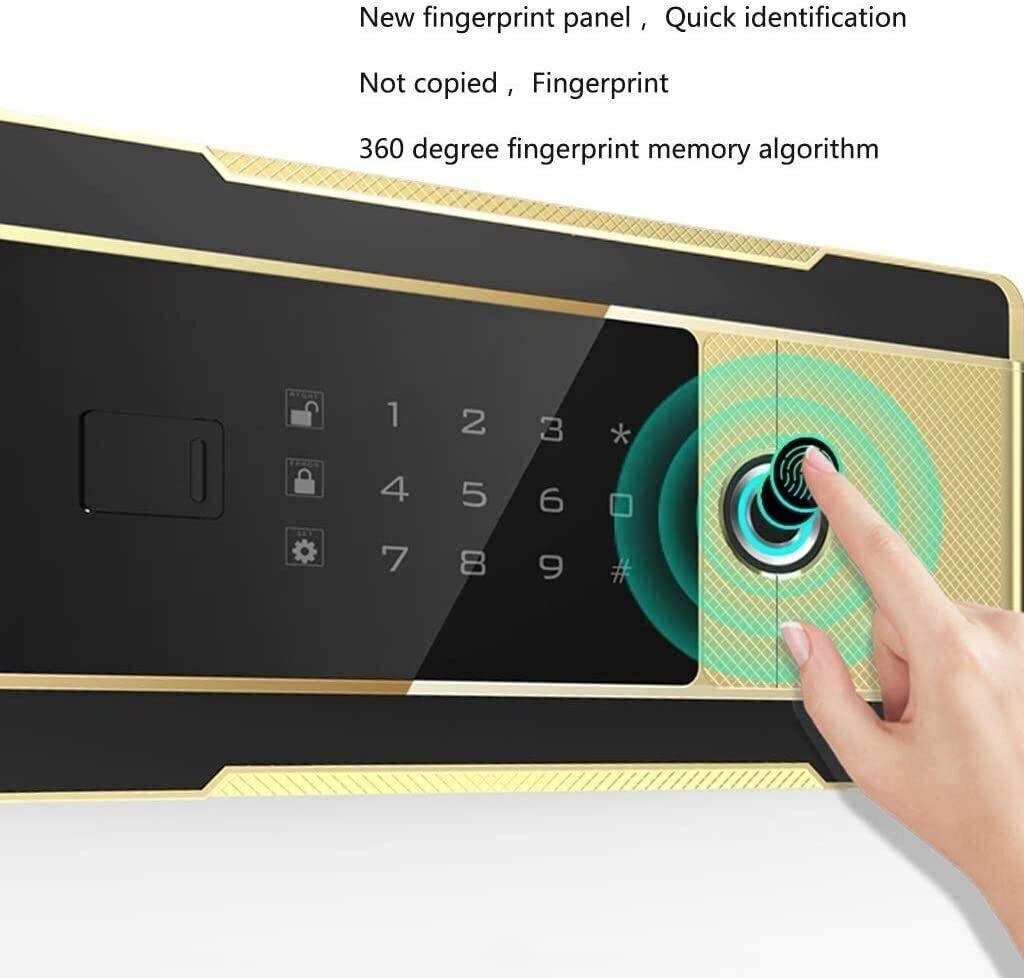 Sejf, ognioodporne wodoodporne sejfy i skrytki, sejfy na pieniądze dla domu Elektroniczny sejf domowy ze średnim biurowym sejfem odcisków palców Mini alarm Szafka nocna do domowego biura Pistolet do p