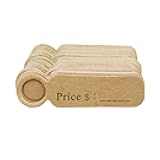 100Pcs 5x1.3CM Price Tags Display Tag Selling Marking Label Hanging Tag for Product Clothes Jewelry Price Labels Craft Tag(Kraft)