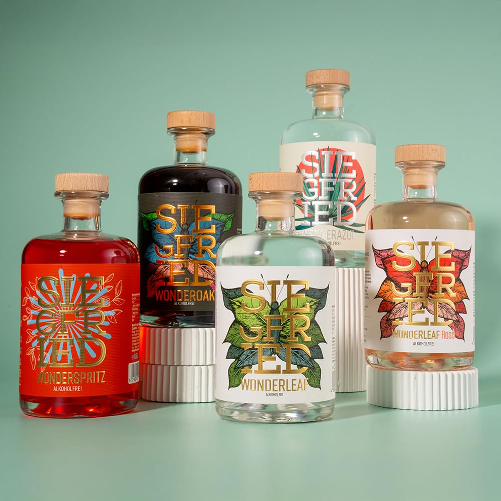 Siegfried alkoholfrei-Set | Alkoholfrei | Von den Machern des weltweit prämierten Siegfried Gin | Vegan | Natürliche Destillate | 5 x 500ML