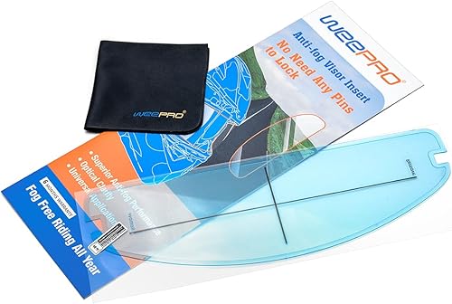 Película antivaho universal para visera de casco de motocicleta, protector facial para casco, inserto de visera antiniebla, lente de visera de