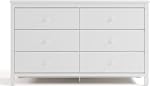 Storkcaft Alpin 6 Dressing de tiroir (blanc) – Poitrine de rangement élégante pour chambre, 6 Drawers spacieux avec poignées, coordonnées avec n'importe quelle chambre d'enfants ou bébé