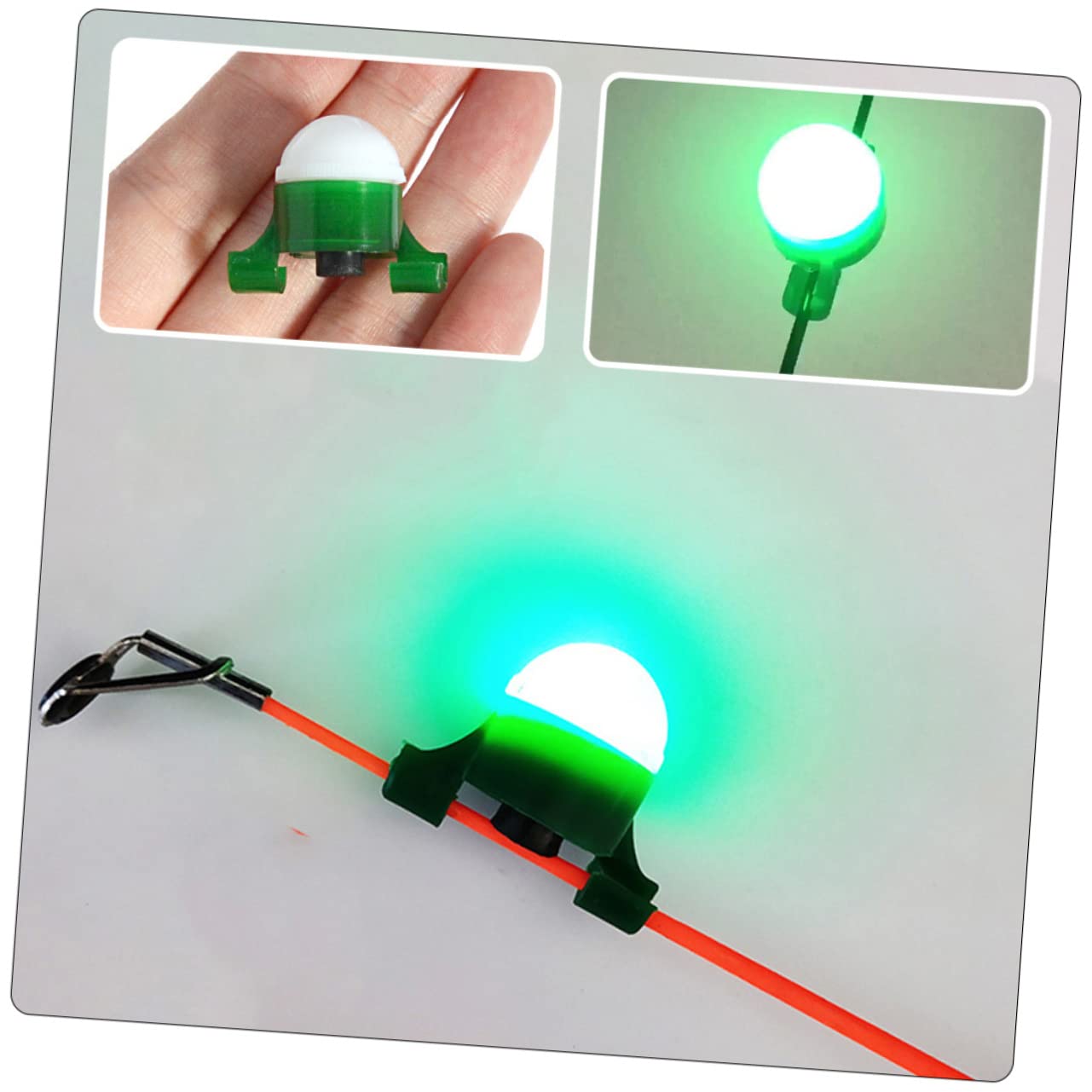 Supvox 12sätze Tragbare Angel-warnlichter Elektronische Alarmlichter Für Nachtangeln Leicht Für Outdoor-aktivitäten Grün