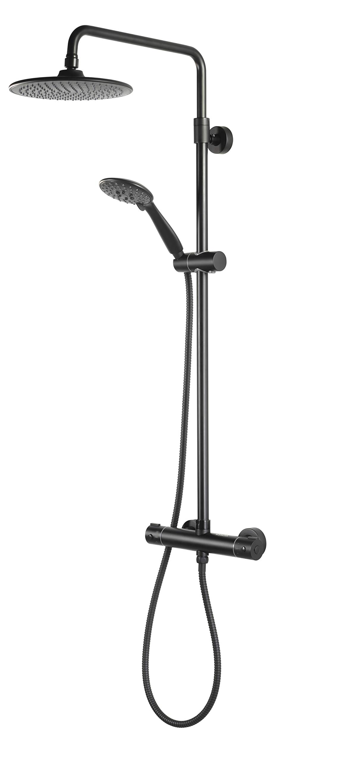 Aqualisa Matt Black Deco.rnd.sc.mb Deco Mixer Shower,
