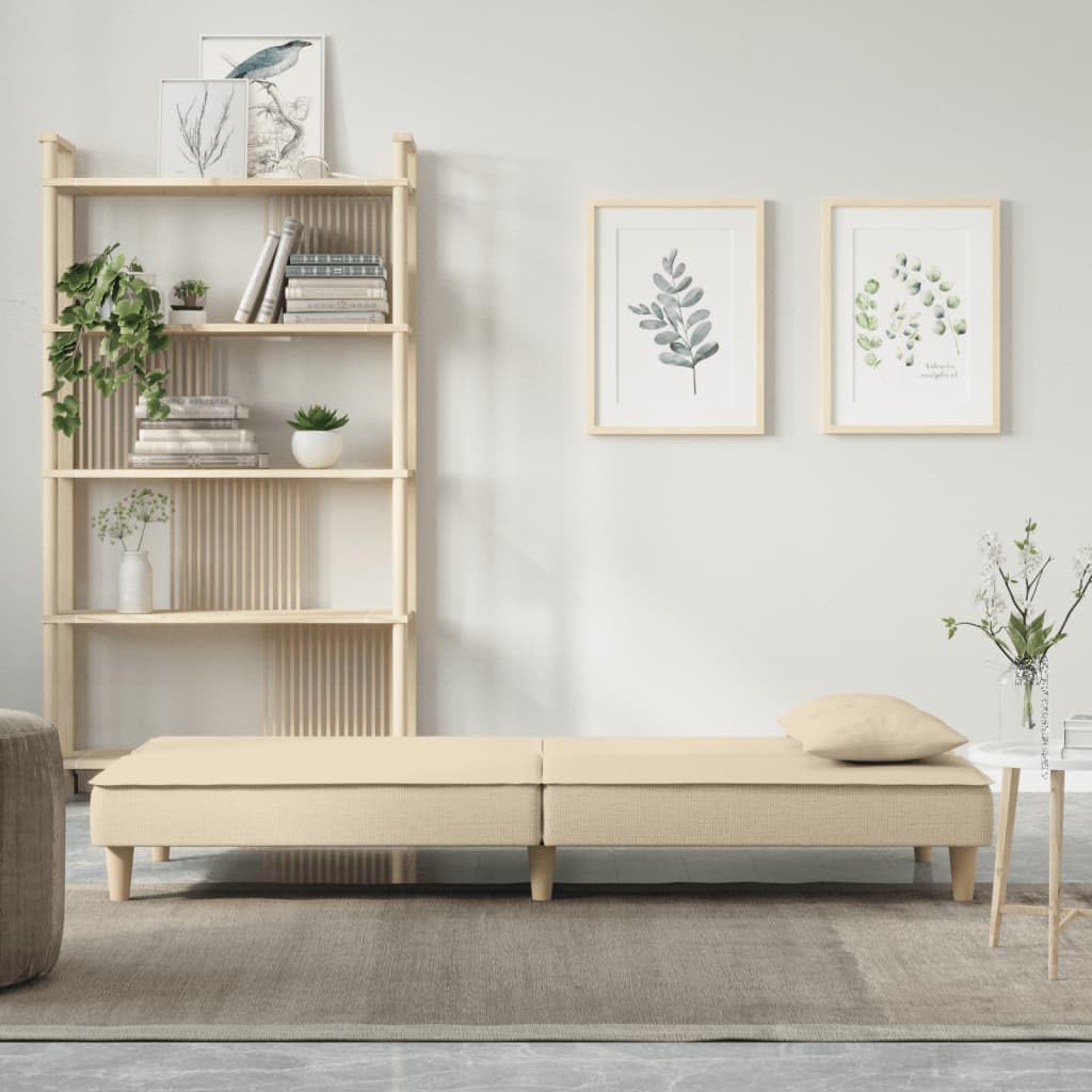 sofás de Dos plazas,Sofa 120 cm,Sofa Cama Dos plazas,Sofá Cama de Tela Color cremaAdecuado para salón, Dormitorio