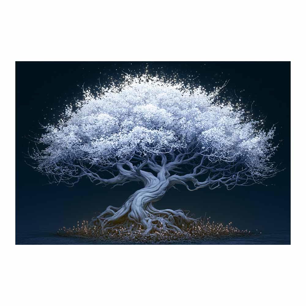 HOQIU Tree Wall Art Galaxyss Tree Art artwork, home canvas prints, for Bathroom Living Room Bedroom(Multicolor)-30x40cm Unframed