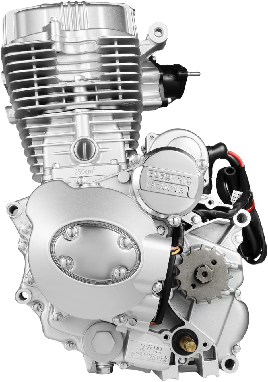 250cc 4-Stroke Engine Motor for ATV Dirt Bike, 5-Speed Manual Transmission Engine CG250 Vertical Engine Motor - Single Cylinder, US Stock
