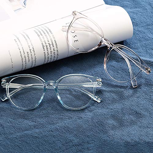 Luo-401XX Unisex Ronde Glazen Frame, Transparante Brilbescherming Clear Lens Brillen Frame - Image 6