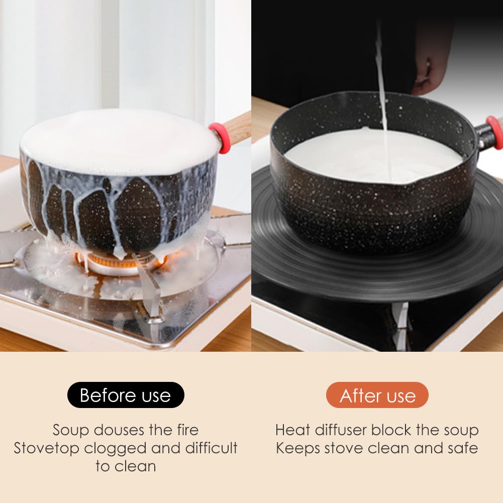 Diffuseur de Chaleur en Alliage Aluminium 28cm pour Cuisinière à Gaz, Plaque de Conduction Thermique Antidérapante