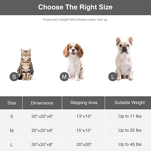 Miniatura 4 de Love's cabin Cama redonda acolchada para gatos y perros, cama para mascotas de 20 pulgadas para gatos o perros pequeños, parte inferior