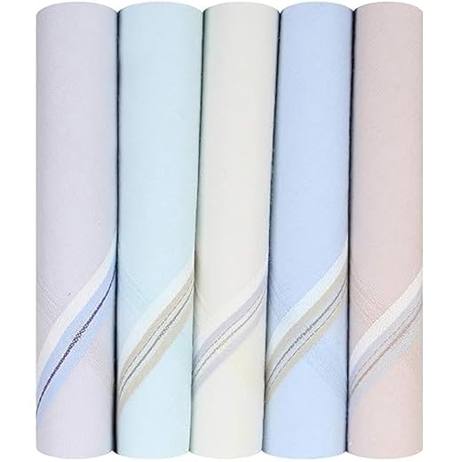 Mens Premium Cotton Handkerchief with Colored Border