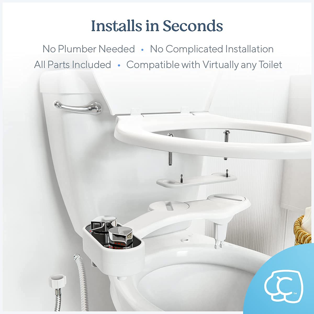 CLEAR REAR The Buttler Bidet Toilet Attachment (1Pack) Easy Setup