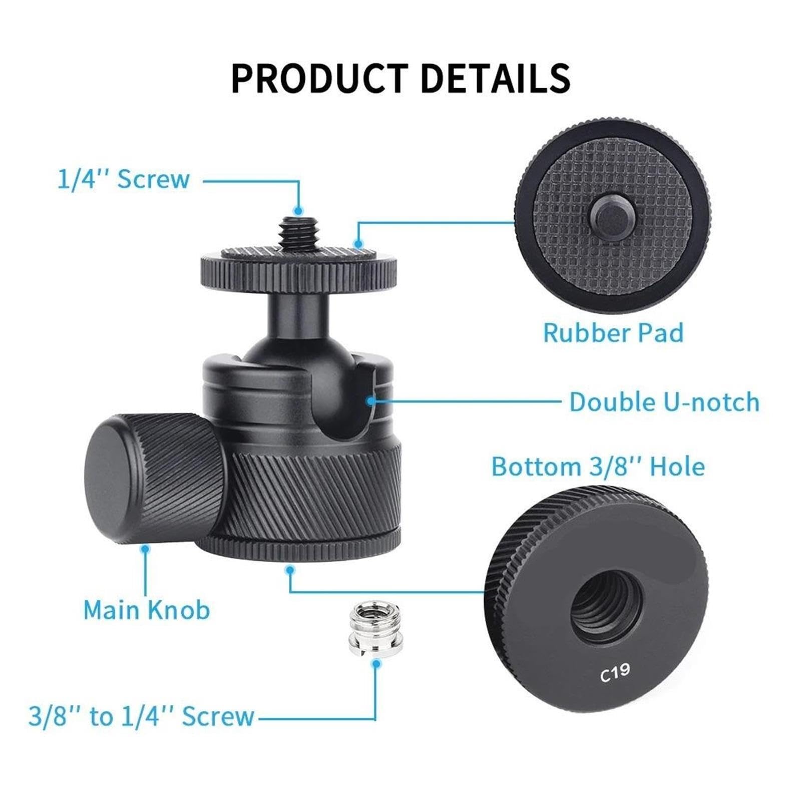 Testa a sfera a 360° a basso profilo in metallo CNC C19