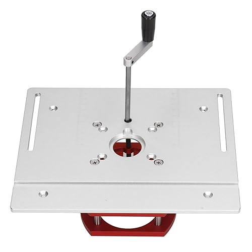 Miniatura 5 de Elevador de enrutador, diseño estándar de fijación firme de aleación de aluminio de acero inoxidable mesa de enrutador universal Lfit elevación