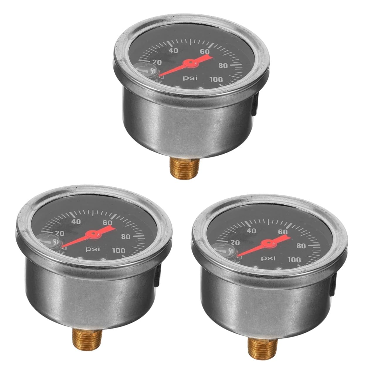 SOLUSTRE 3pezzi Manometro Per Pressione Gasoline Auto Misuratore Pressione Carburante Design Compatto e Leggero Per Test Sicuri Su Sistemi Di Carburante Auto