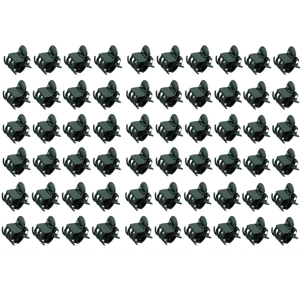 Ctrlzs Green 100Pcs Orchid Clips Plant Support Clips, Secured Plastic Plant Clip Garden Tomato Plant Support Stems Vine Fixing Clips Easy To Use