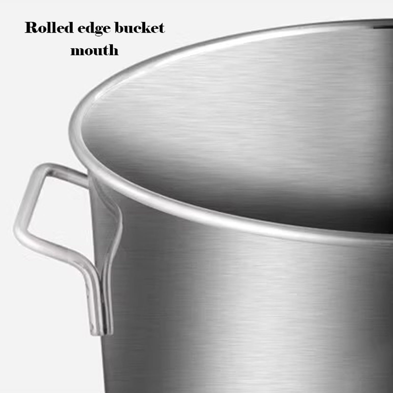 Großer Suppentopf aus Edelstahl mit Zapfhahn und Deckel – robuster mehrschichtiger Suppentopf, 50 x 50 cm, ideal zum Kochen, Sieden und Dämpfen, perfekt für den Einsatz zu Hause und in der G