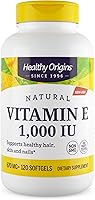 Vista 1 de Healthy Origins Vitamina E 1,000 UI (natural, IP sin OMG), 120 cápsulas blandas