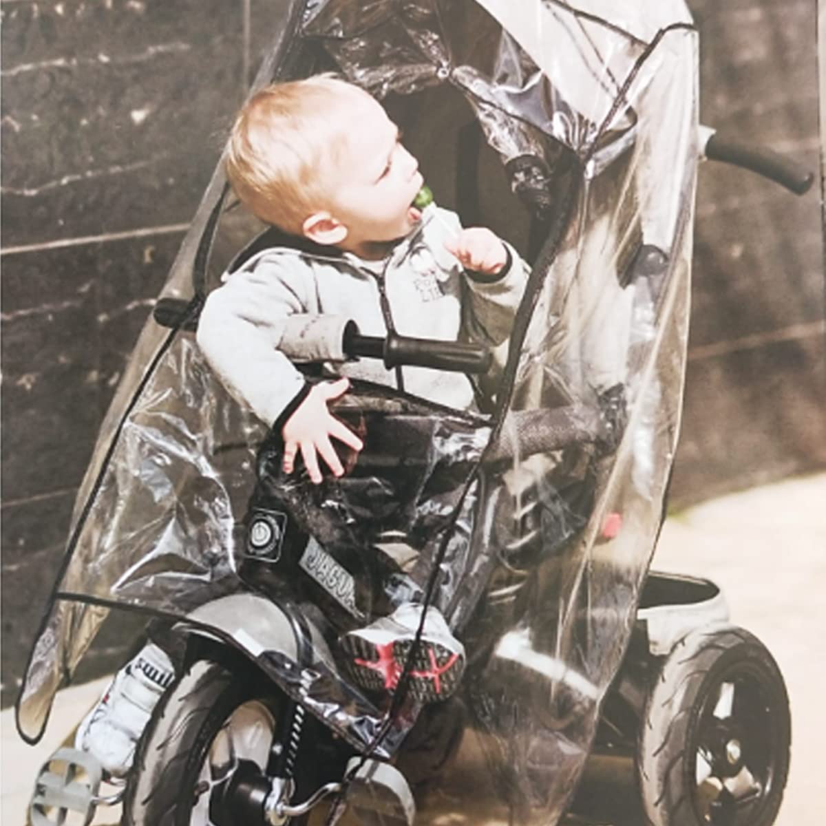 Lorelli Housse de pluie universelle pour enfant - Protection contre la pluie et le vent - Transparent