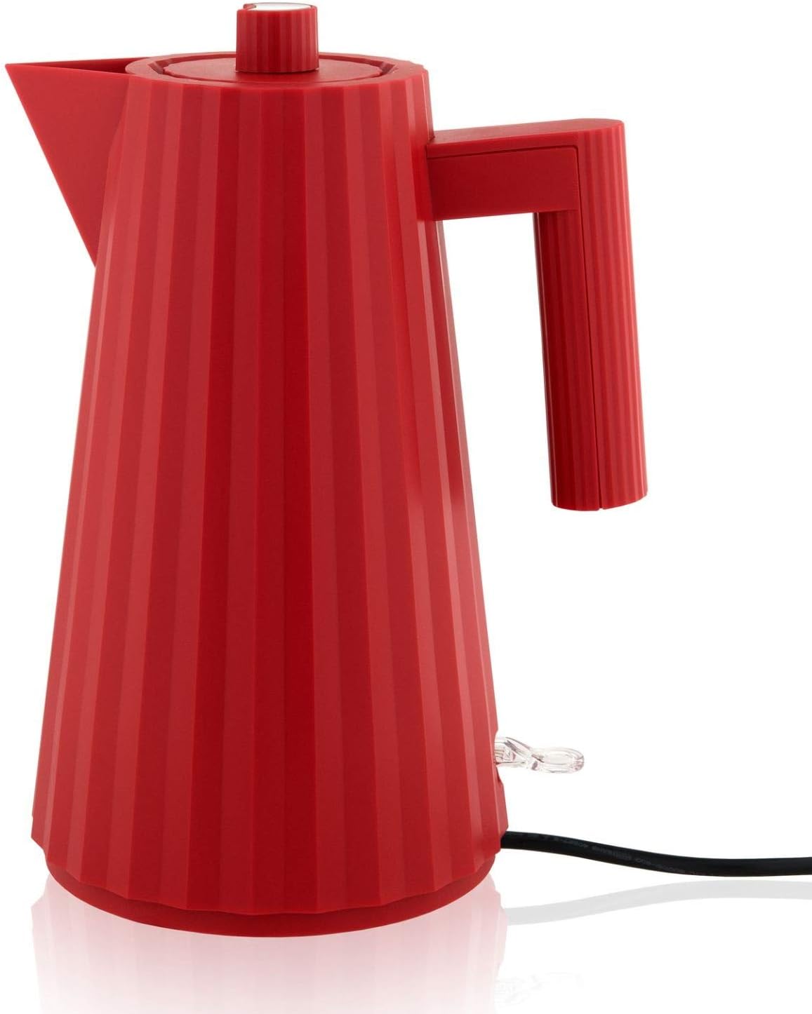 Alessi MDL06R/USA Plisse Electric Kettle in Thermoplastic Resin, Red. US plug.