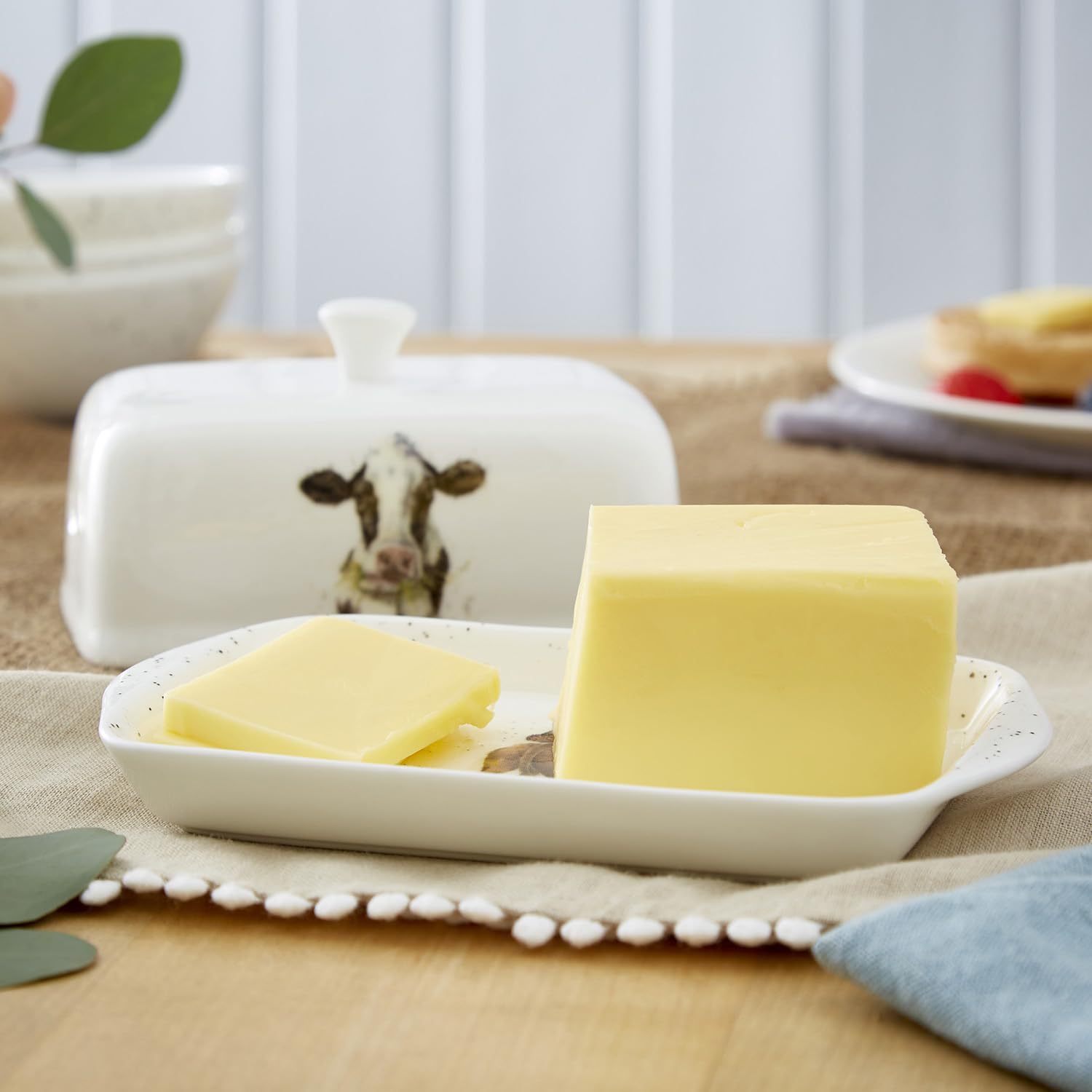 Wrendale Designs Royal Worcester Wrendale Deigns Butter Dush Cow", Weiß