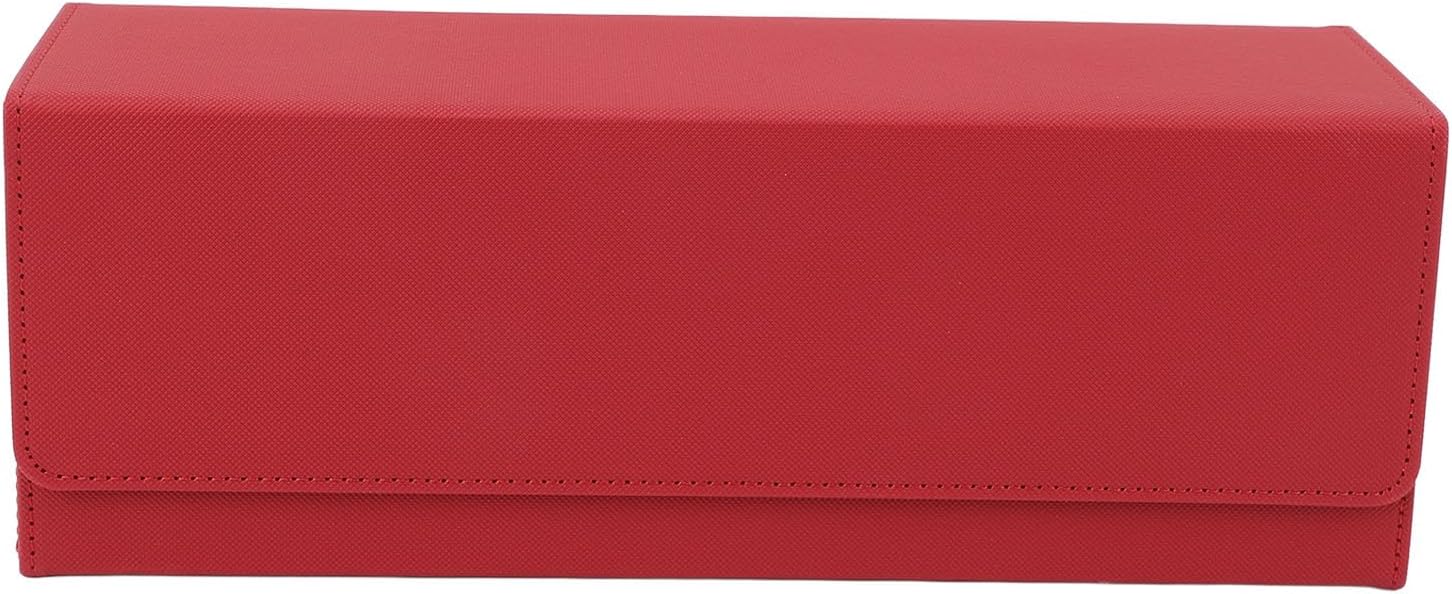 CCYLEZ Game Card Storage Box, Protective Card Storage Box Lightweight Magnetic Closure PU Leather for 400 Cards and (Red)