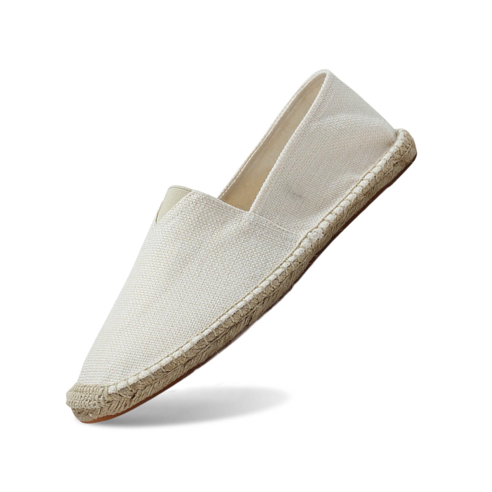 Uomo Espadrillas Donna Tinta Unita, Classico, Tela Slip-on Piatto, Comode e Traspiranti Scarpe da Pescatore, Suola in iuta antiscivolo confortevole tessile piatto Soletta comfort flessibile tessuto