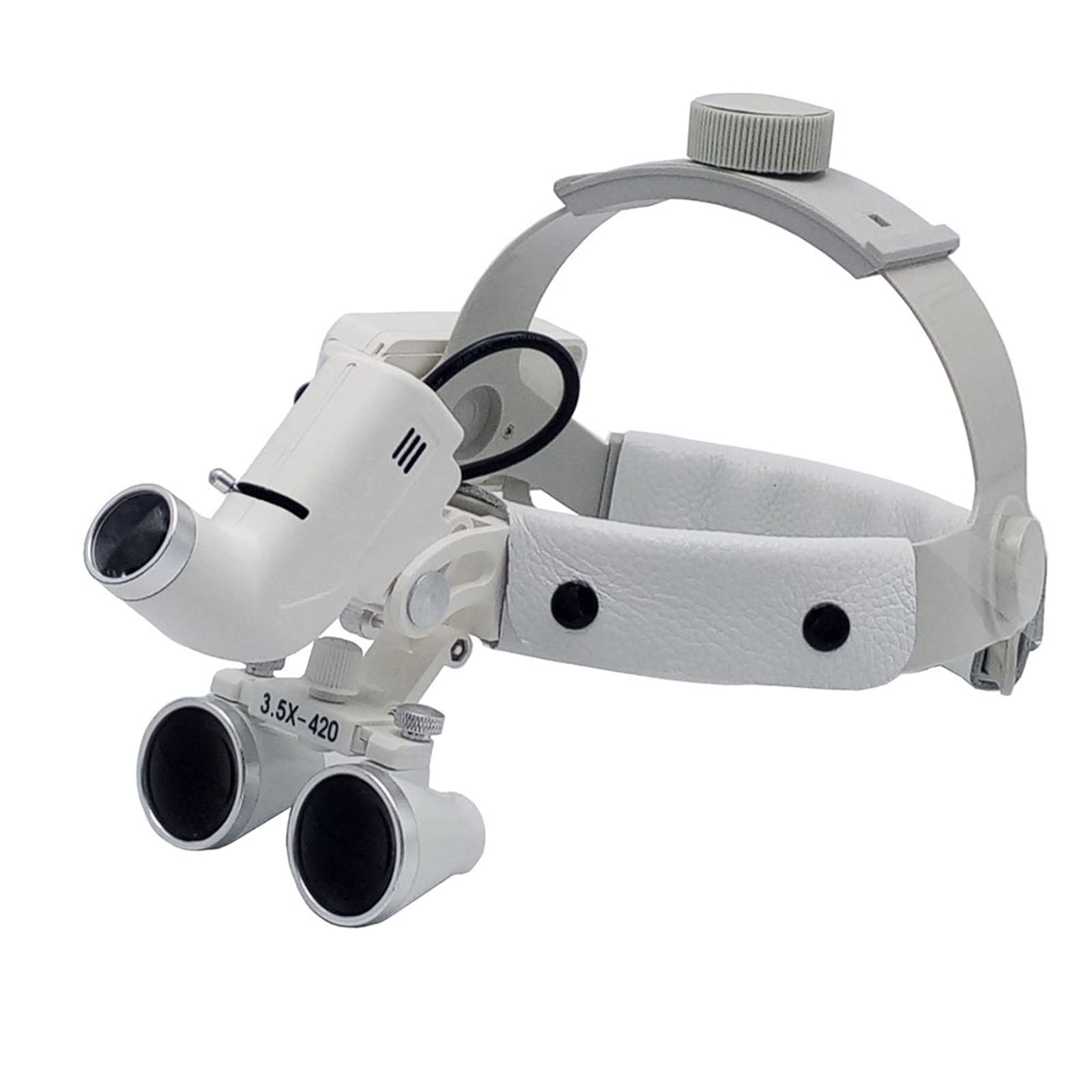 Lampada Frontale A LED 3.5xr Dentale, Lente d'Ingrandimento Binoculare per Chirurgia Odontoiatrica con Faretto, Lente d'Ingrandimento Dentale Binoculare per Esame Orl