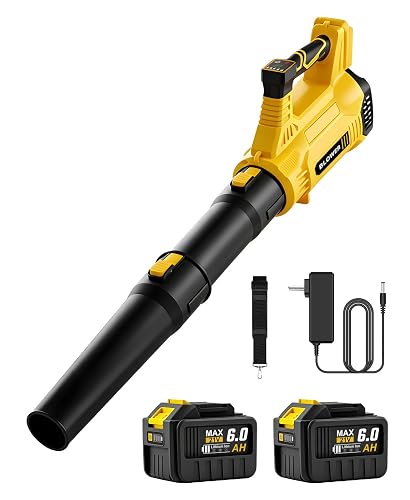 Leaf Blower Cordless, 700CFM with 2 Batteries and Charger, 2 Speed Modes, Powerful Blowers for Blowing Leaves, Lawn Care, Patio Cleaning and Dust