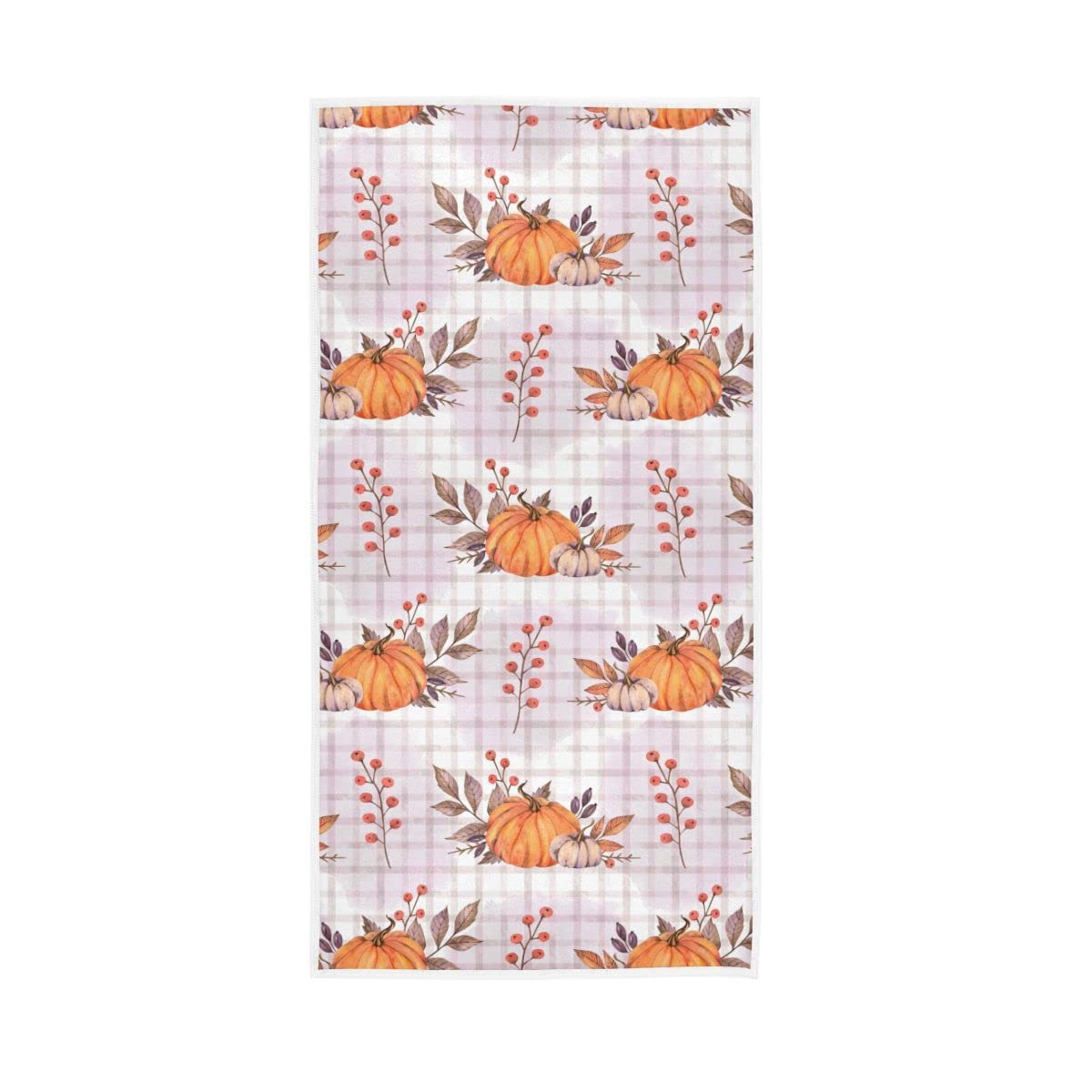 LSRCPD Watercolor Pumpkins Soft Bath Towel Absorbent Hand Towels Multipurpose for Bathroom Hotel Gym Spa 30"x15"