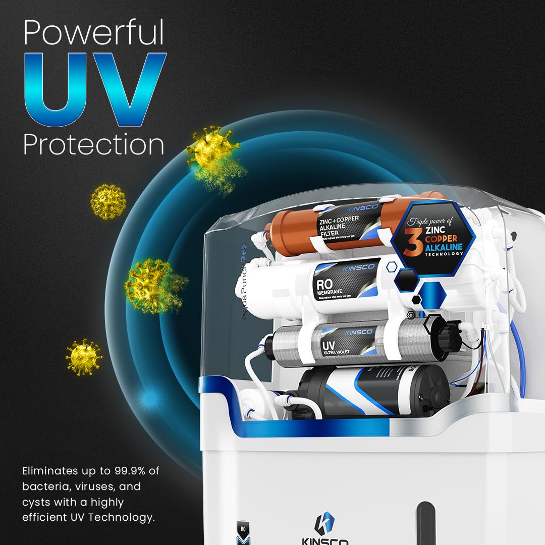 Kinsco Aqua Punch RO Water Purifier - White -7 Kinsco Aqua Punch RO Water Purifier - White -7