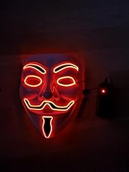 SOUTHSKY LED vlinderdas, unisex, neon EL draad oplichtende strikjes voor nachtcafé, Halloween, Kerstmis, kostuum, cosplay, feest (rood