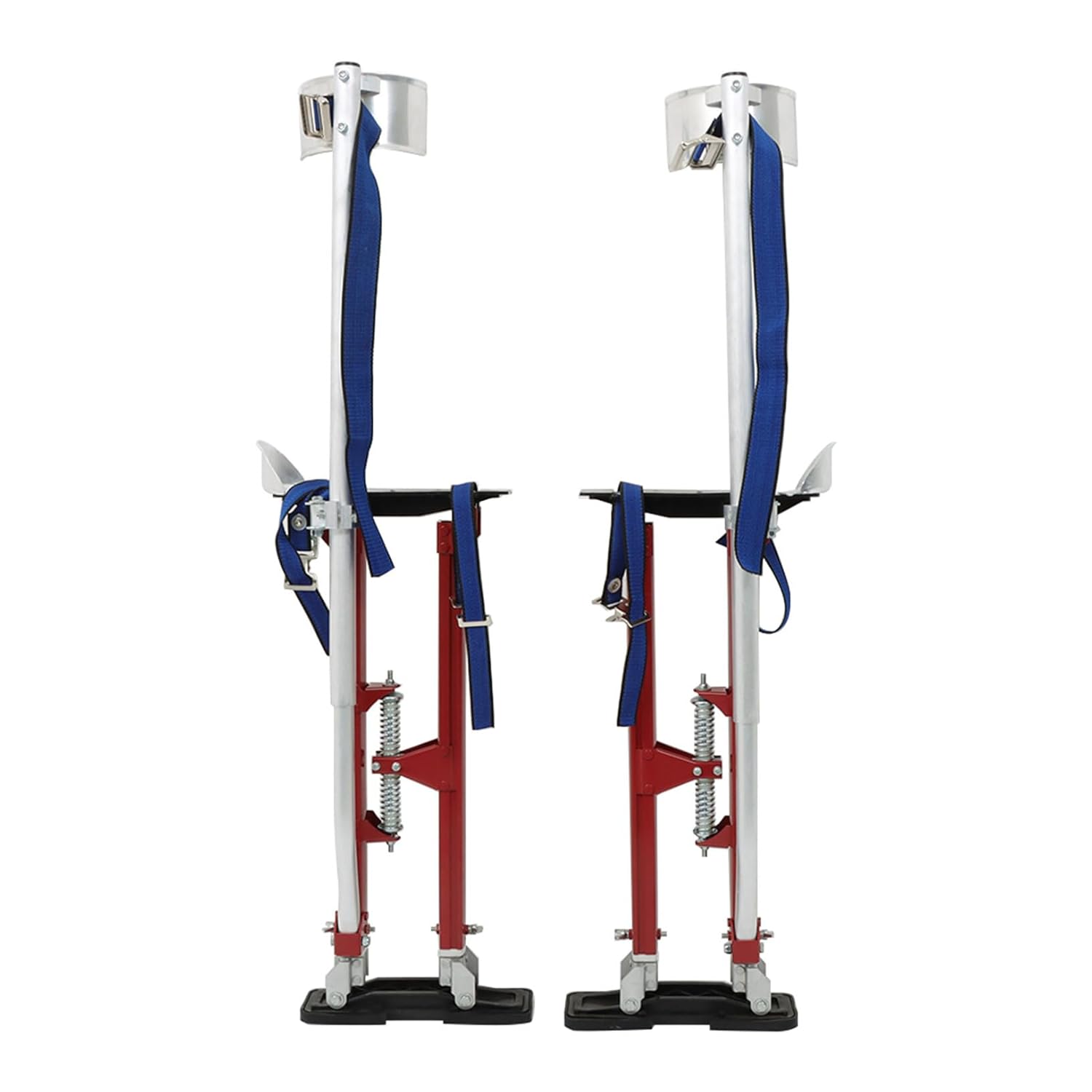 24in-40in Drywall Stilts Aluminum Alloy Adjustable Heights Stilts Red for Painting Painter Taping