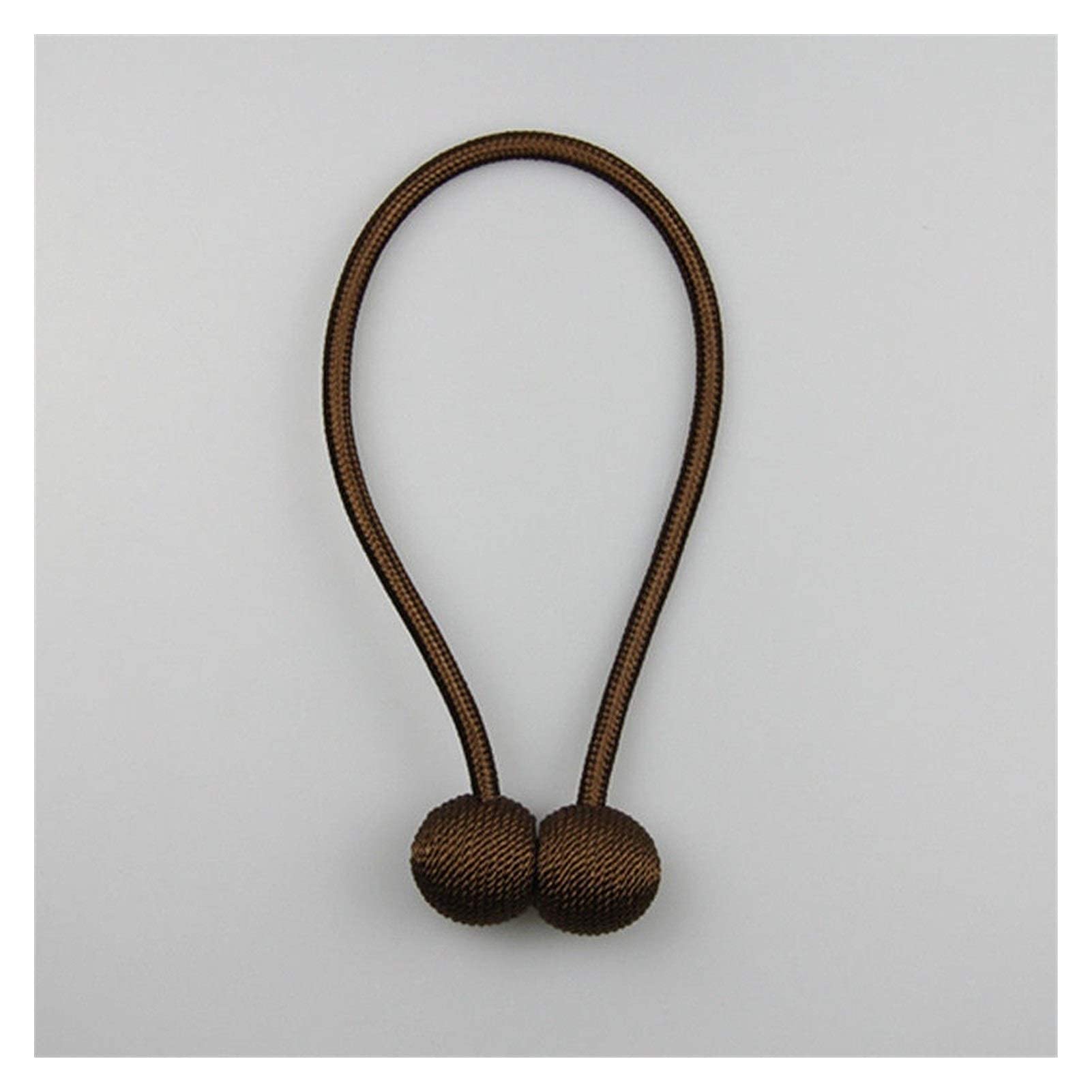 Embrasses magnétiques pour rideaux, 4 pièces en forme de boule pour rideaux, boucle magnétique, attaches pour rideaux, clips de support de boucle, accessoire pour fixation de rideaux (noir) (café fo