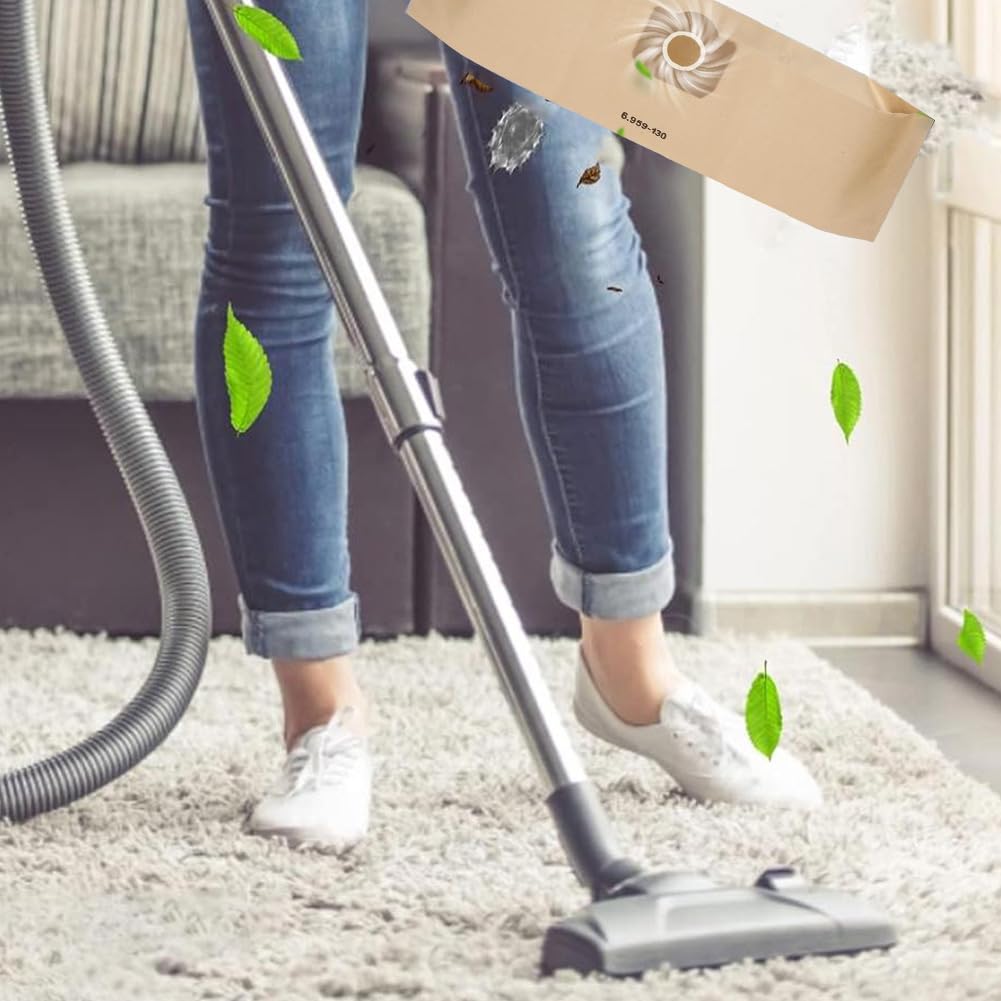 Lot De 6 Sacs Aspirateur Kärcher WD3 MV3 WD3P - Sacs Filtrants Papier Double Couche Compatibles 6.959-130.0