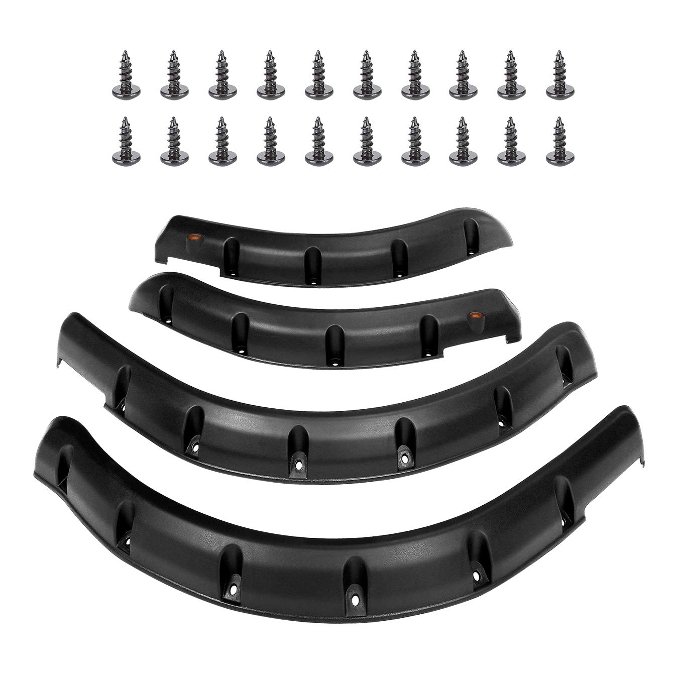 10L0L Golf Cart Fender Flares for Club Car DS 1994-Up Front & Rear Standard Fender Flares with Metal Hardware (Set of 4)