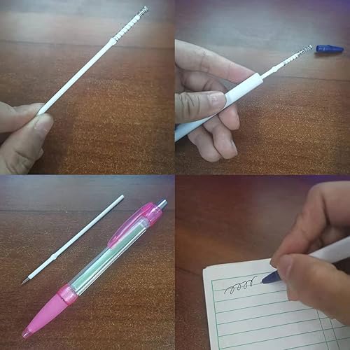 Miniatura 4 de 100 piezas de 0.028 in de color negro reemplazable bolígrafo de repuesto para suministros de oficina escolar (4.2 pulgadas)