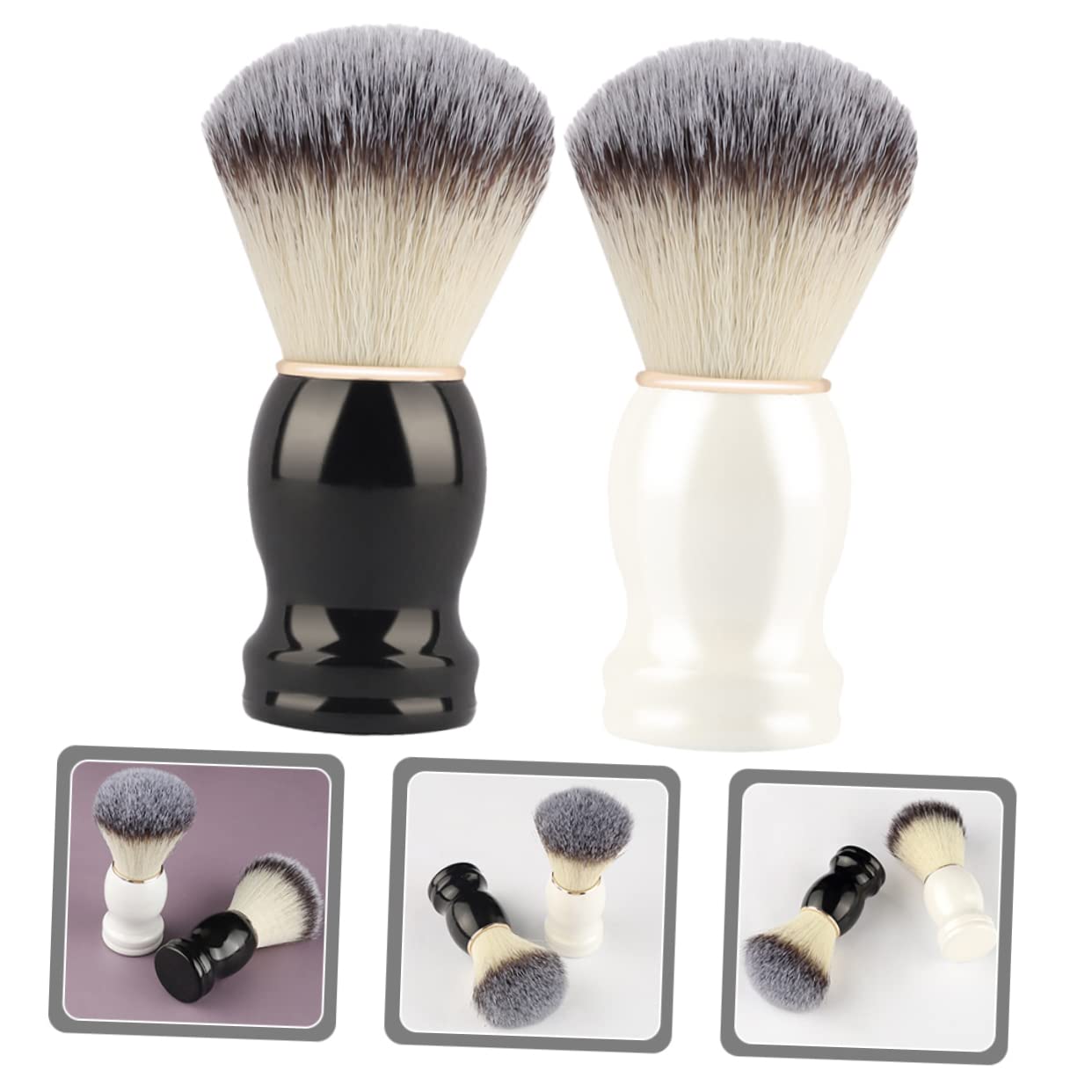 3 Set Spazzole Per Barba Con Setole Morbide Accessori Per Della Barba Per Uomini Colori 2 Pezzi * 3