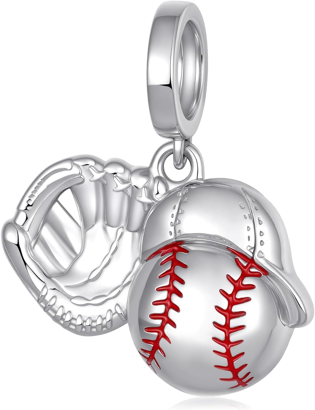 Baseball Charms 925 Sterling Silver Baseball Charms for Bracelets Baseball Jewelry Gifts for Women