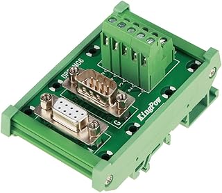 DB9 Breakout Board,DB9-MG6 DIN Rail Mount Interface Module Male/Female Connector Breakout Board